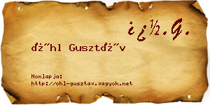 Öhl Gusztáv névjegykártya