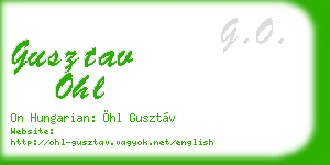 gusztav ohl business card