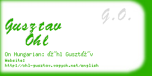 gusztav ohl business card